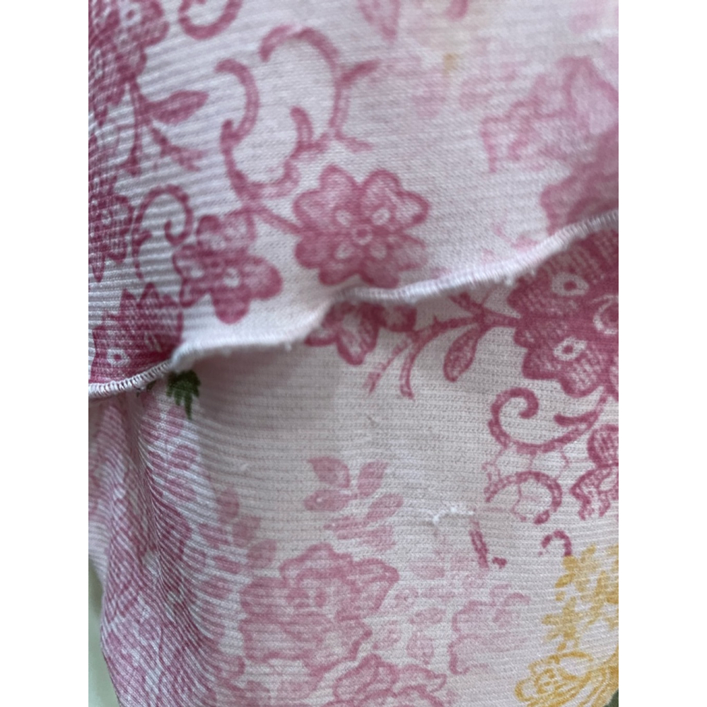 Vintage Y2K Pelican Cove Babydoll Dress L Pink Floral Spaghetti Strap Asymmetric - Picture 5 of 9